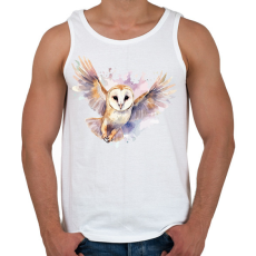 PRINTFASHION Bagoly  - Férfi atléta - Fehér