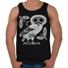 PRINTFASHION Bagoly - Férfi atléta - Fekete atléta, trikó