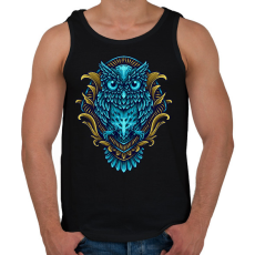 PRINTFASHION bagoly - Férfi atléta - Fekete