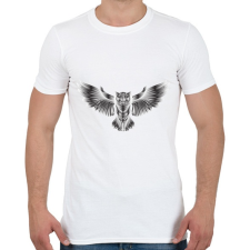 PRINTFASHION Bagoly - Férfi póló - Fehér férfi póló