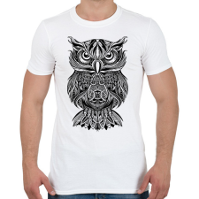 PRINTFASHION Bagoly - Férfi póló - Fehér férfi póló