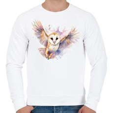 PRINTFASHION Bagoly  - Férfi pulóver - Fehér