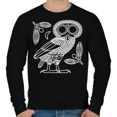 PRINTFASHION Bagoly - Férfi pulóver - Fekete