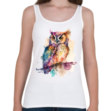 PRINTFASHION Bagoly  - Női atléta - Fehér női trikó