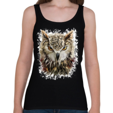 PRINTFASHION bagoly - Női atléta - Fekete