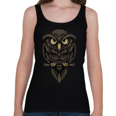 PRINTFASHION Bagoly  - Női atléta - Fekete