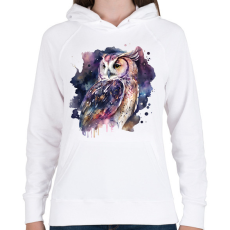 PRINTFASHION Bagoly  - Női kapucnis pulóver - Fehér