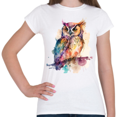 PRINTFASHION Bagoly  - Női póló - Fehér