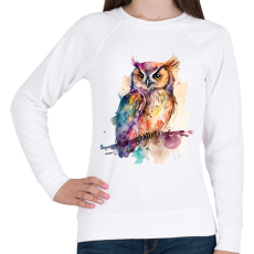 PRINTFASHION Bagoly  - Női pulóver - Fehér