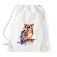 PRINTFASHION Bagoly  - Sportzsák, Tornazsák - Fehér tornazsák