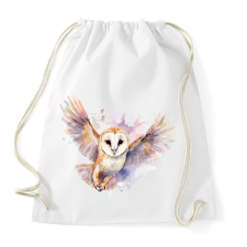PRINTFASHION Bagoly  - Sportzsák, Tornazsák - Fehér tornazsák