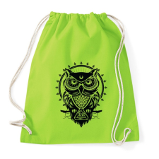 PRINTFASHION Bagoly - Sportzsák, Tornazsák - Limezöld tornazsák