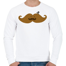 PRINTFASHION Bajszos bajusz - Férfi pulóver - Fehér