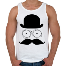 PRINTFASHION bajusz - Férfi atléta - Fehér atléta, trikó