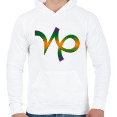 PRINTFASHION Bak - Férfi kapucnis pulóver - Fehér