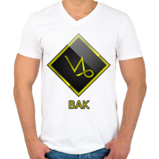 PRINTFASHION Bak - Férfi V-nyakú póló - Fehér férfi póló