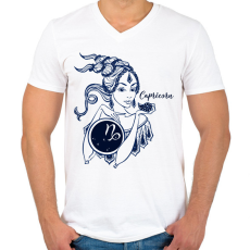 PRINTFASHION bak - Férfi V-nyakú póló - Fehér