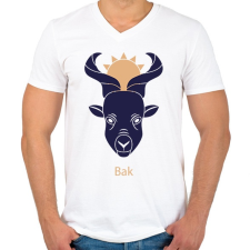 PRINTFASHION Bak minta - Férfi V-nyakú póló - Fehér férfi póló