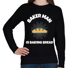 PRINTFASHION BAKER MAN IS BAKING BREAD - Női pulóver - Fekete