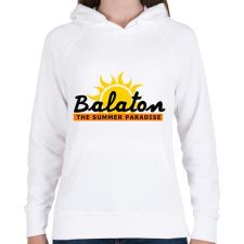 PRINTFASHION BALATON2 - Női kapucnis pulóver - Fehér női pulóver, kardigán