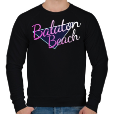 PRINTFASHION Balaton Beach - Férfi pulóver - Fekete