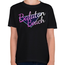 PRINTFASHION Balaton Beach - Gyerek póló - Fekete gyerek póló