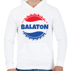 PRINTFASHION BALATON  - Férfi kapucnis pulóver - Fehér