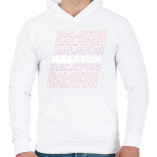 PRINTFASHION Balaton - Férfi kapucnis pulóver - Fehér férfi pulóver, kardigán