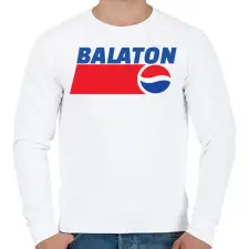 PRINTFASHION BALATON  - Férfi pulóver - Fehér férfi pulóver, kardigán