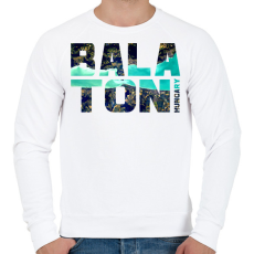 PRINTFASHION Balaton - Férfi pulóver - Fehér
