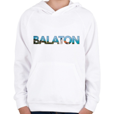 PRINTFASHION Balaton - Gyerek kapucnis pulóver - Fehér gyerek pulóver, kardigán