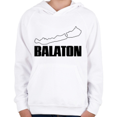 PRINTFASHION balaton - Gyerek kapucnis pulóver - Fehér