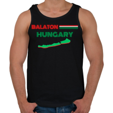 PRINTFASHION Balaton Hungary - Férfi atléta - Fekete női trikó