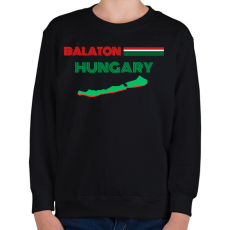 PRINTFASHION Balaton Hungary - Gyerek pulóver - Fekete