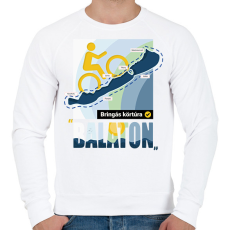 PRINTFASHION Balaton körbetekerés - Férfi pulóver - Fehér