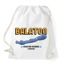 PRINTFASHION BALATON magyar riviéra - Sportzsák, Tornazsák - Fehér tornazsák