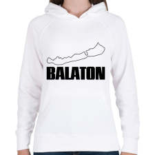 PRINTFASHION balaton - Női kapucnis pulóver - Fehér női pulóver, kardigán