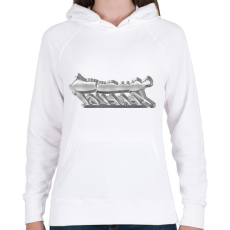 PRINTFASHION balaton - Női kapucnis pulóver - Fehér