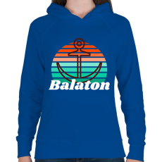 PRINTFASHION Balaton - Női kapucnis pulóver - Királykék
