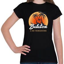 PRINTFASHION BALATON - Női póló - Fekete női póló