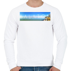 PRINTFASHION Balaton Panoráma  - Férfi pulóver - Fehér