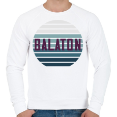 PRINTFASHION Balaton Retro - Férfi pulóver - Fehér