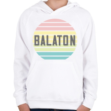 PRINTFASHION Balaton Retro - Gyerek kapucnis pulóver - Fehér gyerek pulóver, kardigán