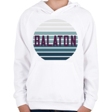 PRINTFASHION Balaton Retro - Gyerek kapucnis pulóver - Fehér gyerek pulóver, kardigán