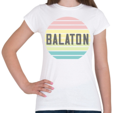 PRINTFASHION Balaton Retro - Női póló - Fehér