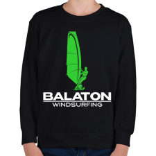 PRINTFASHION Balaton windsurfing - Gyerek pulóver - Fekete gyerek pulóver, kardigán