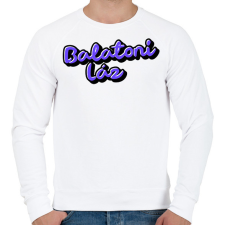 PRINTFASHION Balatoni Láz - Férfi pulóver - Fehér férfi pulóver, kardigán