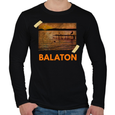 PRINTFASHION balatoni naplemente - Férfi hosszú ujjú póló - Fekete férfi póló