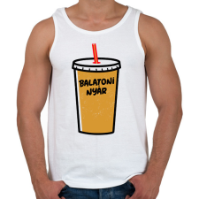 PRINTFASHION BALATONI NYÁR - Férfi atléta - Fehér atléta, trikó