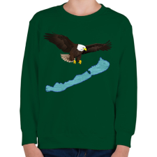 PRINTFASHION Balatoni sas - Gyerek pulóver - Sötétzöld gyerek pulóver, kardigán